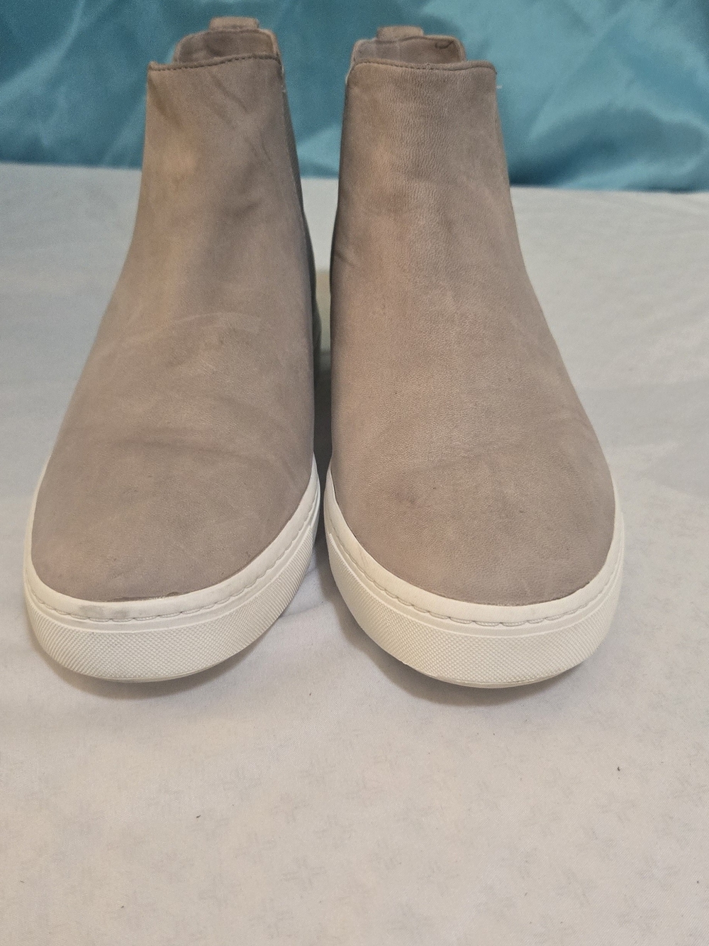 Vince Newlyn Suede Platform Slip-On Ankle Booties